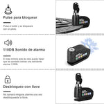 Candado con Alarma para Moto 110 dB Antirrobo resistente e impermeable