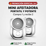 2X1 Mini Afeitadora Eléctrica Portátil Recargable – Compacta y Silenciosa